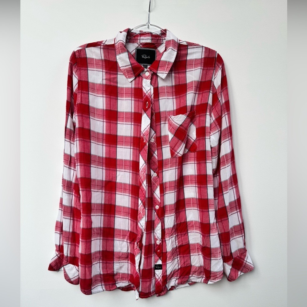 Rails Women's Red / White Plaid Shirt, Small S‎